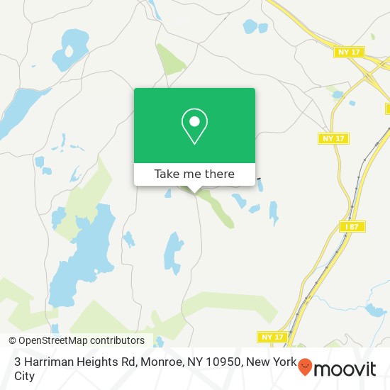 Mapa de 3 Harriman Heights Rd, Monroe, NY 10950