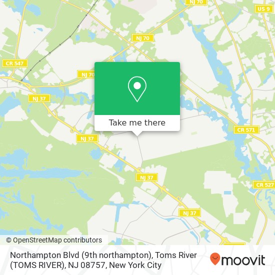 Northampton Blvd (9th northampton), Toms River (TOMS RIVER), NJ 08757 map