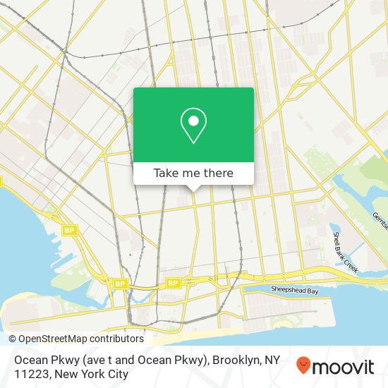 Ocean Pkwy (ave t and Ocean Pkwy), Brooklyn, NY 11223 map