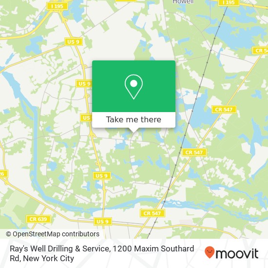 Mapa de Ray's Well Drilling & Service, 1200 Maxim Southard Rd