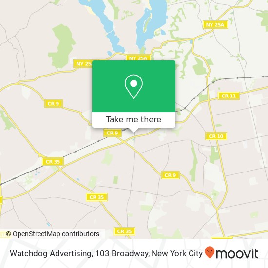 Watchdog Advertising, 103 Broadway map