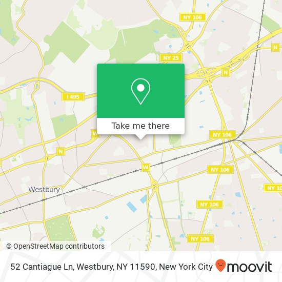 Mapa de 52 Cantiague Ln, Westbury, NY 11590