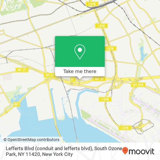 Mapa de Lefferts Blvd (conduit and lefferts blvd), South Ozone Park, NY 11420