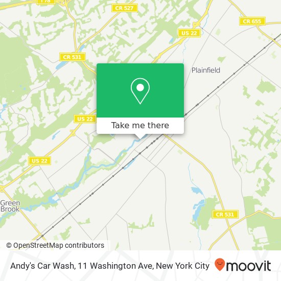Mapa de Andy's Car Wash, 11 Washington Ave