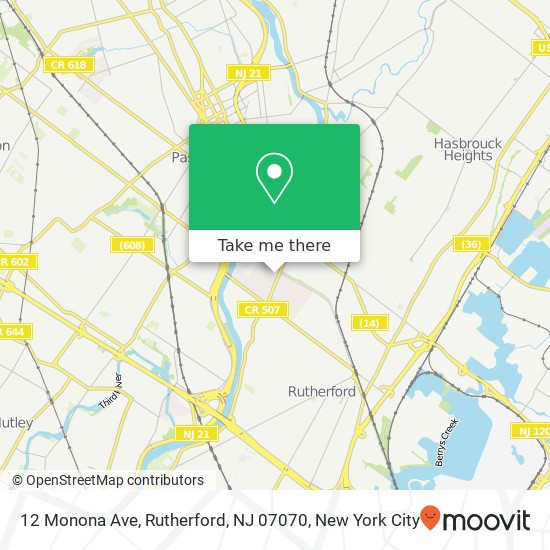 12 Monona Ave, Rutherford, NJ 07070 map