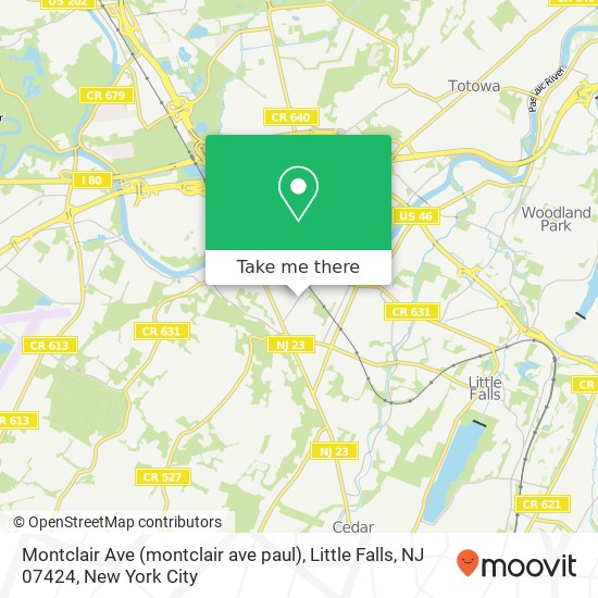 Montclair Ave (montclair ave paul), Little Falls, NJ 07424 map