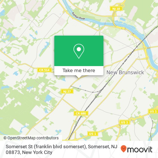 Somerset St (franklin blvd somerset), Somerset, NJ 08873 map