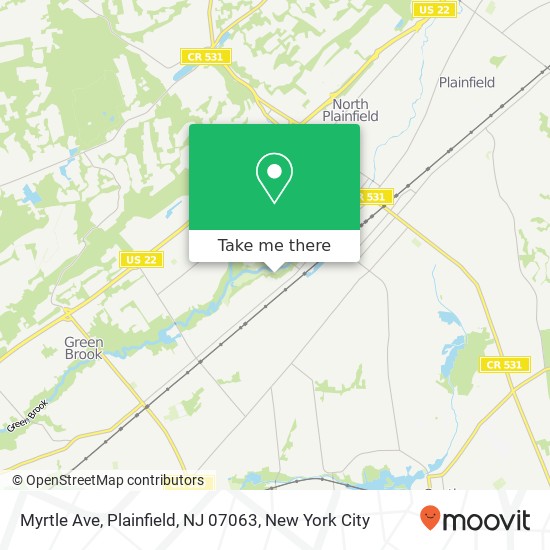 Mapa de Myrtle Ave, Plainfield, NJ 07063