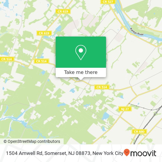 Mapa de 1504 Amwell Rd, Somerset, NJ 08873