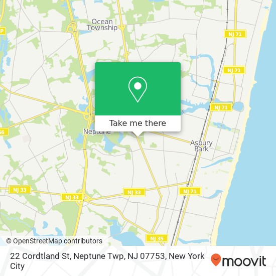 22 Cordtland St, Neptune Twp, NJ 07753 map