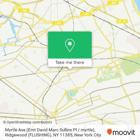 Myrtle Ave (Emt David Marc Sullins Pl / myrtle), Ridgewood (FLUSHING), NY 11385 map