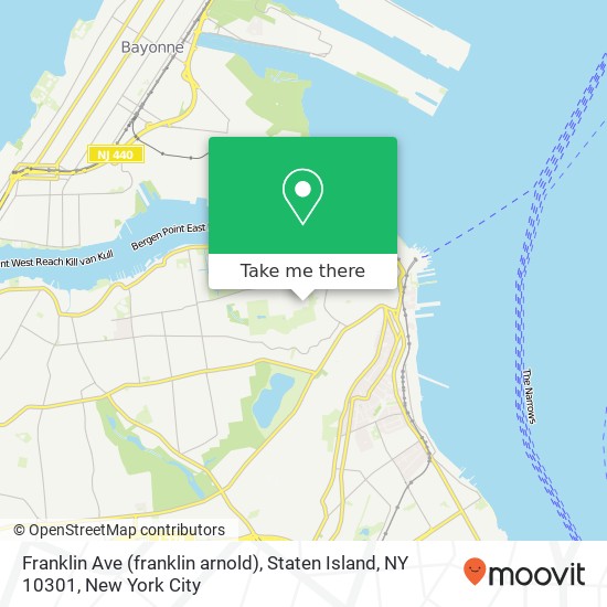 Mapa de Franklin Ave (franklin arnold), Staten Island, NY 10301