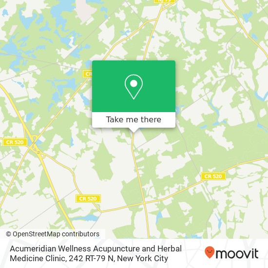 Acumeridian Wellness Acupuncture and Herbal Medicine Clinic, 242 RT-79 N map