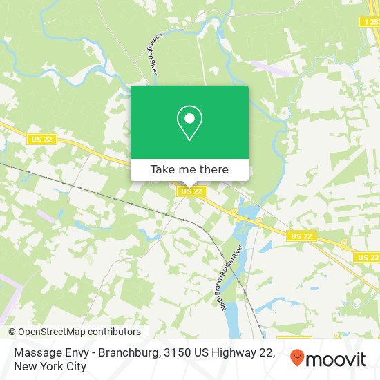 Massage Envy - Branchburg, 3150 US Highway 22 map