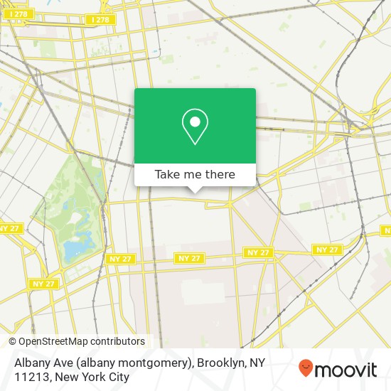 Albany Ave (albany montgomery), Brooklyn, NY 11213 map