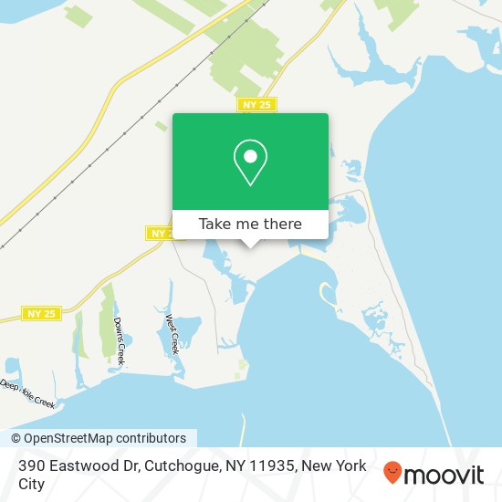 Mapa de 390 Eastwood Dr, Cutchogue, NY 11935