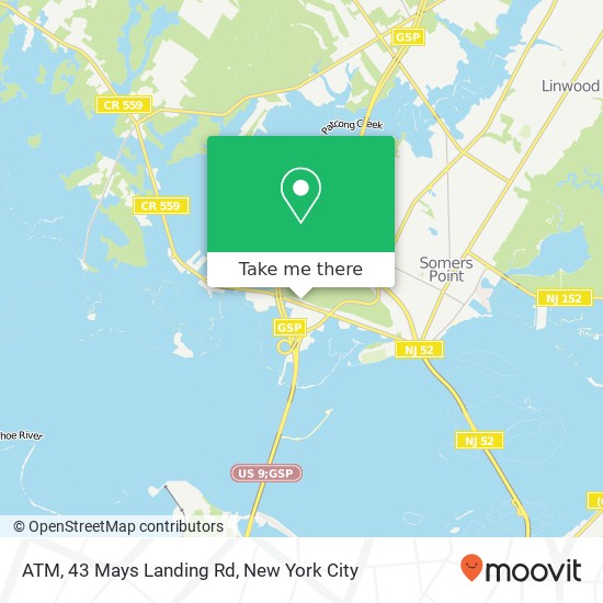 ATM, 43 Mays Landing Rd map