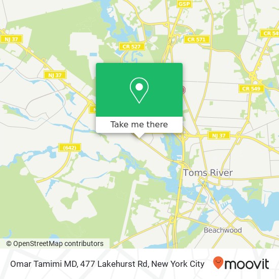 Omar Tamimi MD, 477 Lakehurst Rd map