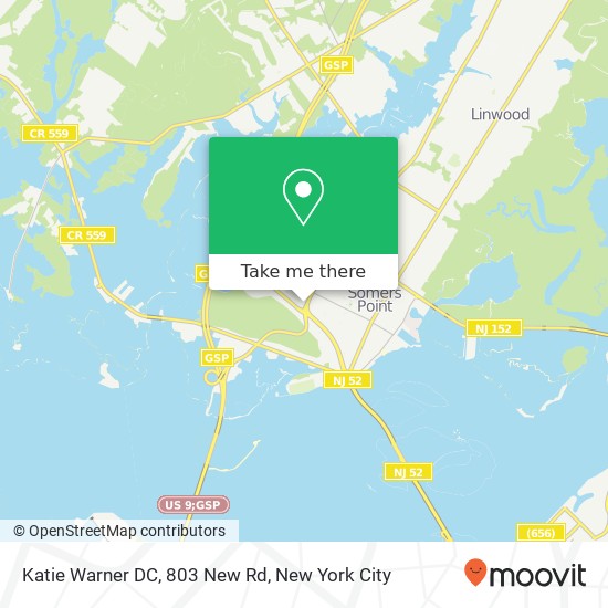 Mapa de Katie Warner DC, 803 New Rd