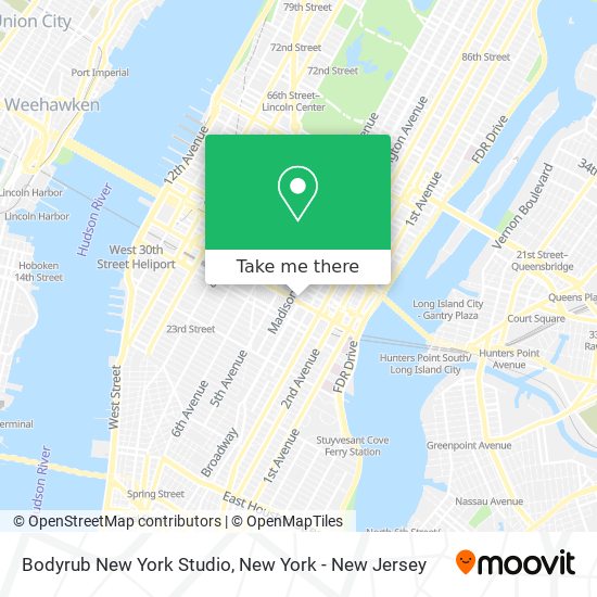 Bodyrub New York Studio map