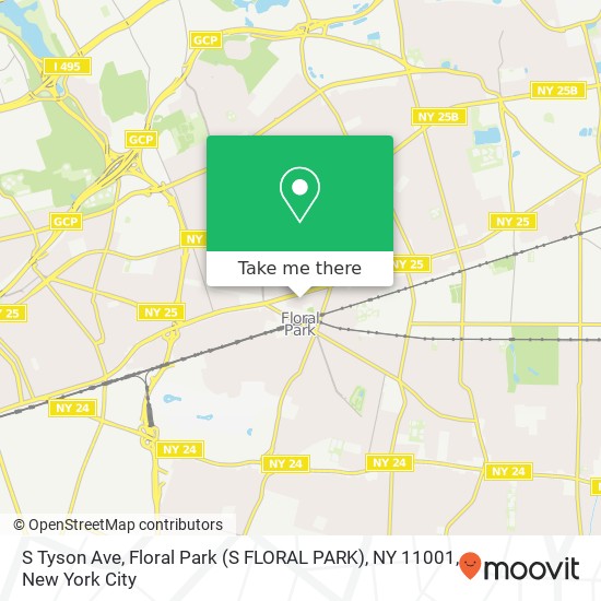 Mapa de S Tyson Ave, Floral Park (S FLORAL PARK), NY 11001