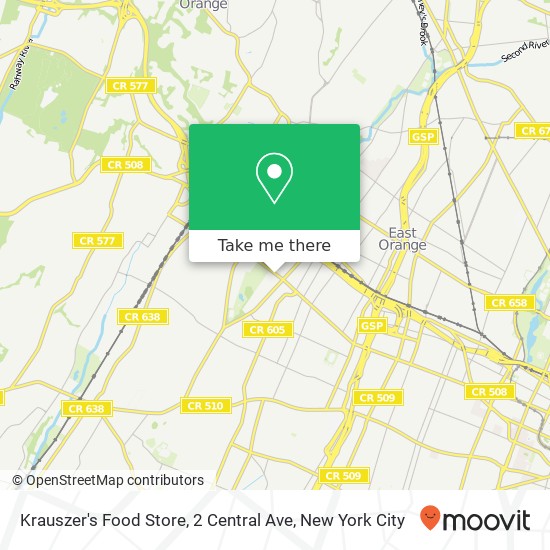 Mapa de Krauszer's Food Store, 2 Central Ave