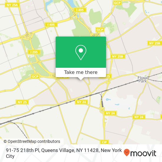 91-75 218th Pl, Queens Village, NY 11428 map