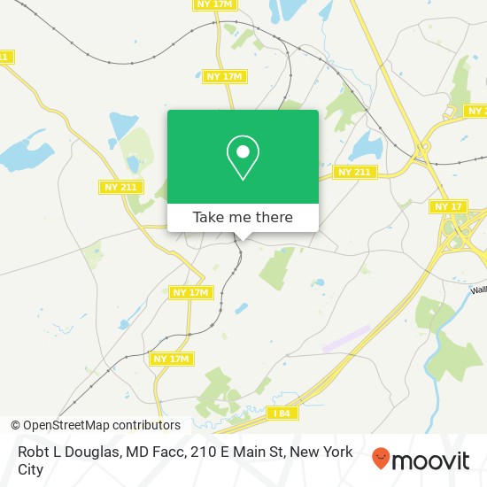 Mapa de Robt L Douglas, MD Facc, 210 E Main St