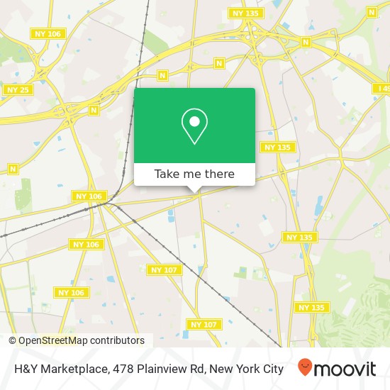 H&Y Marketplace, 478 Plainview Rd map