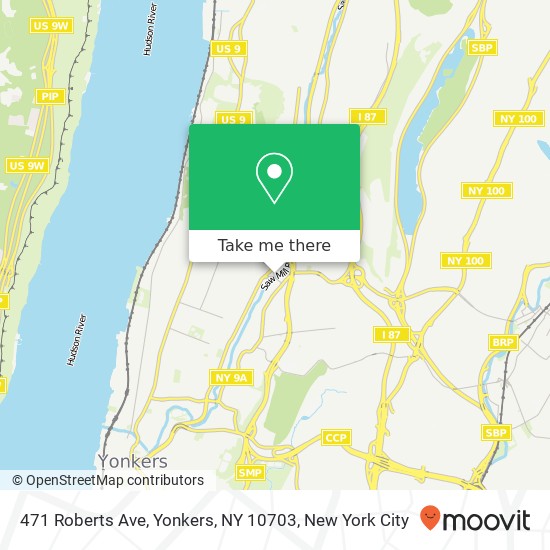 Mapa de 471 Roberts Ave, Yonkers, NY 10703