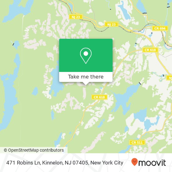 Mapa de 471 Robins Ln, Kinnelon, NJ 07405