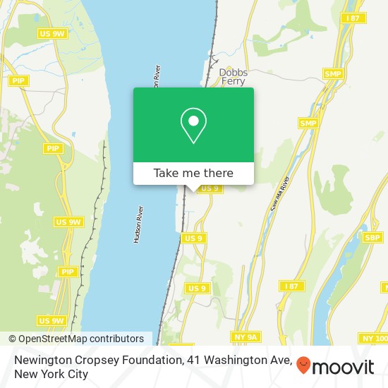 Newington Cropsey Foundation, 41 Washington Ave map