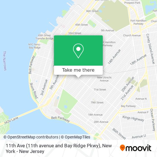 11th Ave (11th avenue and Bay Ridge Pkwy) map
