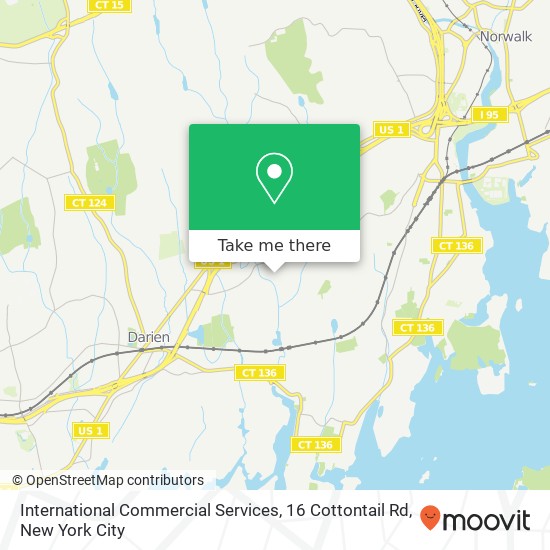 Mapa de International Commercial Services, 16 Cottontail Rd