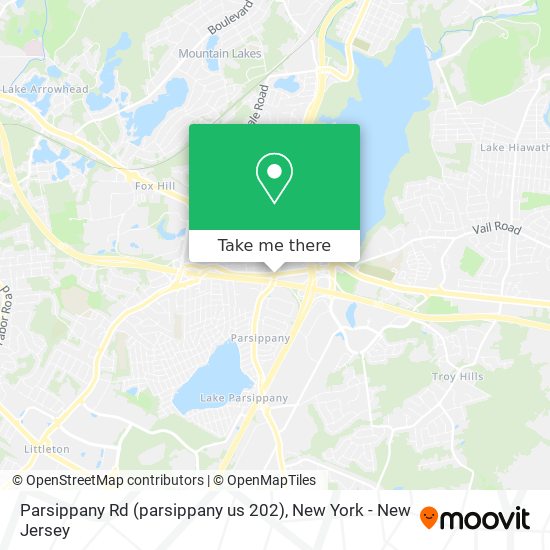 Parsippany Rd (parsippany us 202) map