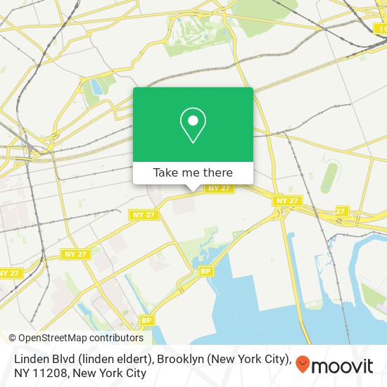 Mapa de Linden Blvd (linden eldert), Brooklyn (New York City), NY 11208