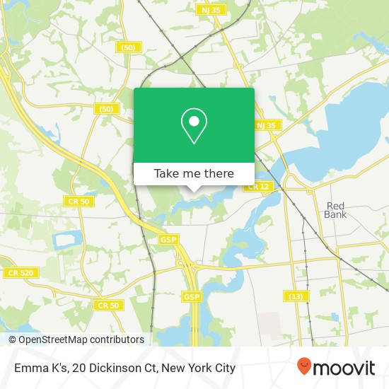 Mapa de Emma K's, 20 Dickinson Ct