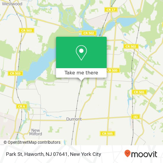 Mapa de Park St, Haworth, NJ 07641