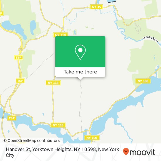 Mapa de Hanover St, Yorktown Heights, NY 10598
