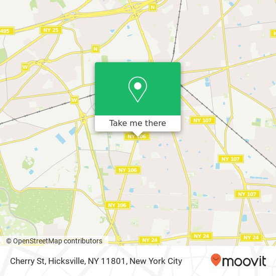 Mapa de Cherry St, Hicksville, NY 11801