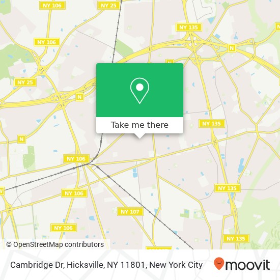 Mapa de Cambridge Dr, Hicksville, NY 11801
