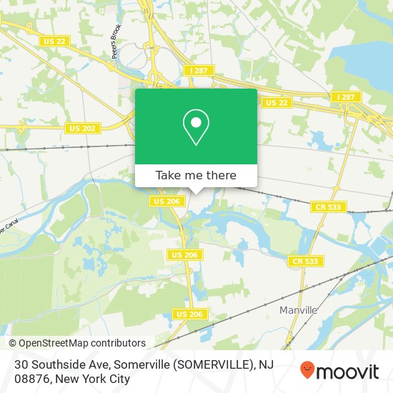 30 Southside Ave, Somerville (SOMERVILLE), NJ 08876 map