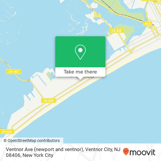 Mapa de Ventnor Ave (newport and ventnor), Ventnor City, NJ 08406