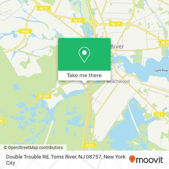 Double Trouble Rd, Toms River, NJ 08757 map