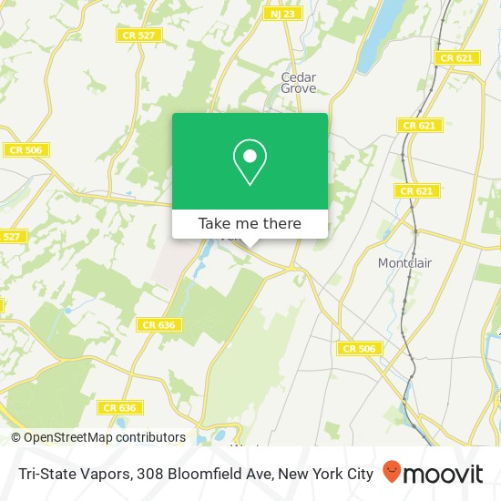 Tri-State Vapors, 308 Bloomfield Ave map