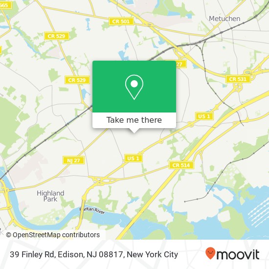 39 Finley Rd, Edison, NJ 08817 map