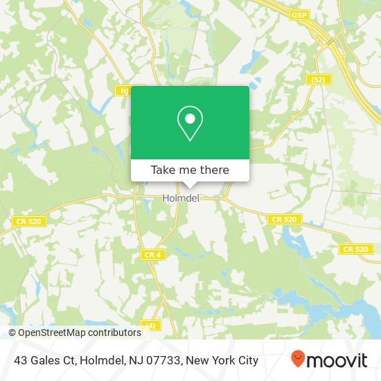 43 Gales Ct, Holmdel, NJ 07733 map