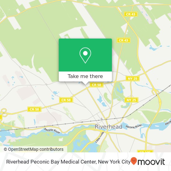 Riverhead Peconic Bay Medical Center map