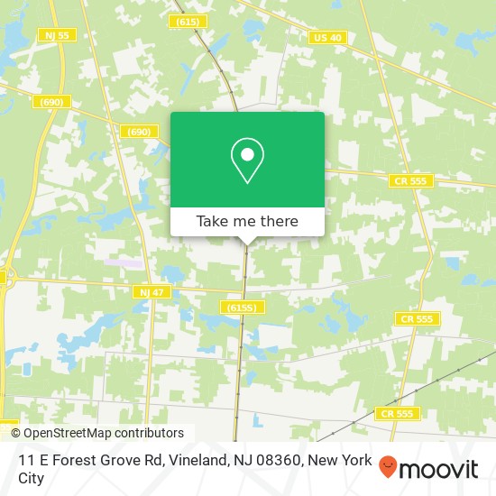 11 E Forest Grove Rd, Vineland, NJ 08360 map