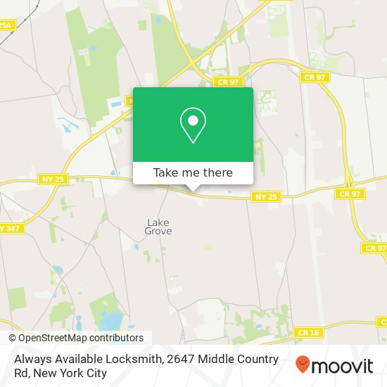 Mapa de Always Available Locksmith, 2647 Middle Country Rd